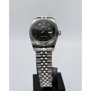 Custom Seiko Mod • Dark Green Roman DateJust • 31mm